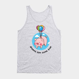 Dreams can come true flying pig (on light  colors) Tank Top